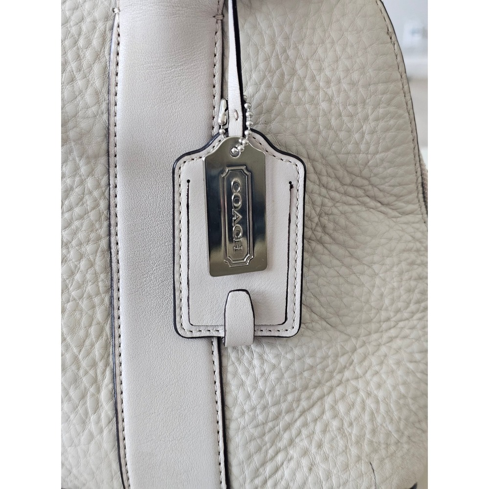 Coach Bleecker Preston Satchel Large Cream Zipper Satchel Crossbody Bag - Picture 4 of 16